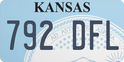 KS license plate 792DFL