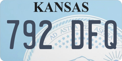 KS license plate 792DFQ
