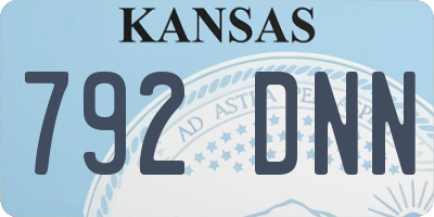 KS license plate 792DNN