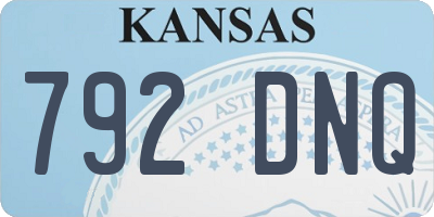 KS license plate 792DNQ