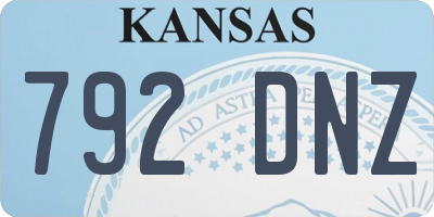 KS license plate 792DNZ