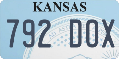 KS license plate 792DOX