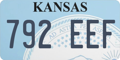 KS license plate 792EEF