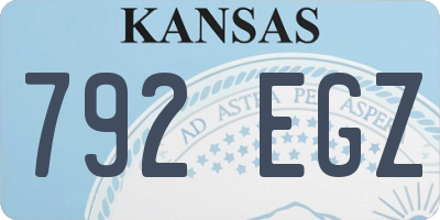 KS license plate 792EGZ