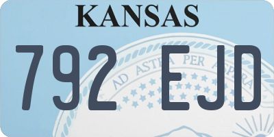 KS license plate 792EJD