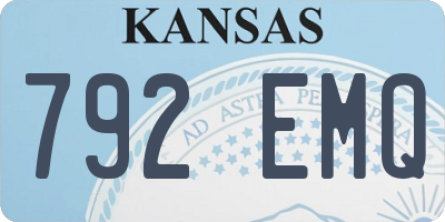 KS license plate 792EMQ