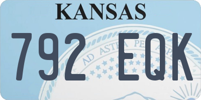 KS license plate 792EQK