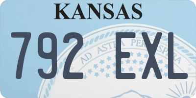KS license plate 792EXL