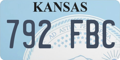 KS license plate 792FBC