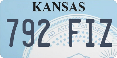 KS license plate 792FIZ