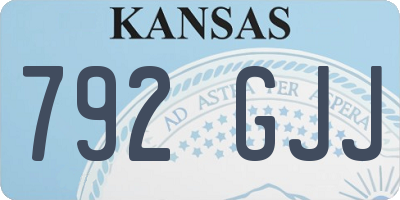 KS license plate 792GJJ