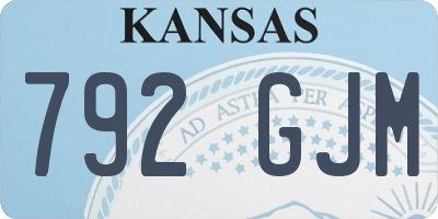 KS license plate 792GJM