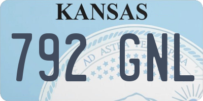 KS license plate 792GNL