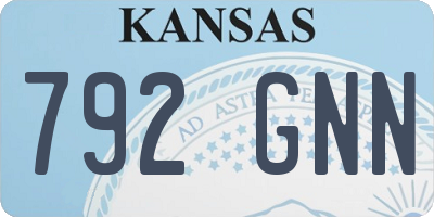 KS license plate 792GNN