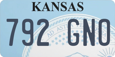 KS license plate 792GNO