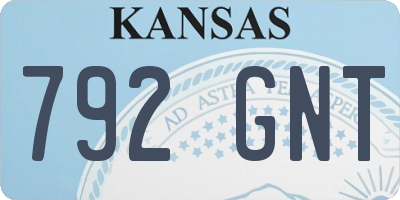KS license plate 792GNT