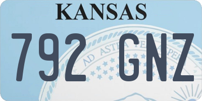 KS license plate 792GNZ