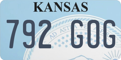 KS license plate 792GOG