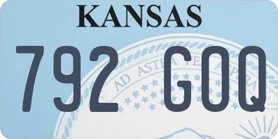 KS license plate 792GOQ