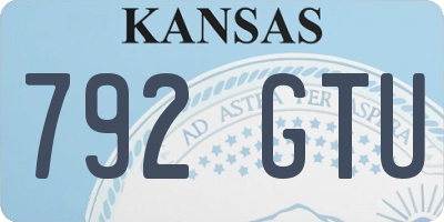 KS license plate 792GTU