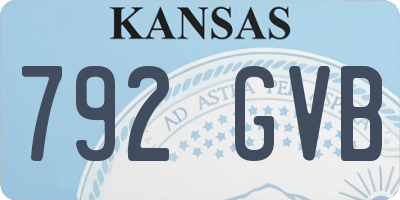 KS license plate 792GVB
