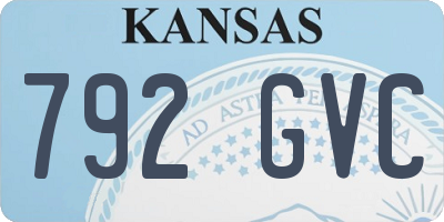 KS license plate 792GVC