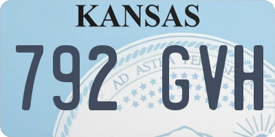 KS license plate 792GVH