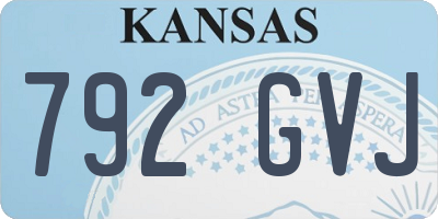 KS license plate 792GVJ