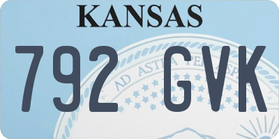 KS license plate 792GVK