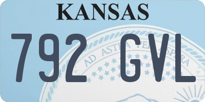 KS license plate 792GVL