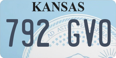 KS license plate 792GVO