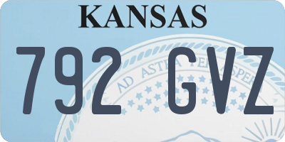 KS license plate 792GVZ
