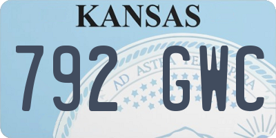 KS license plate 792GWC