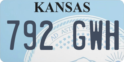 KS license plate 792GWH