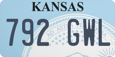 KS license plate 792GWL