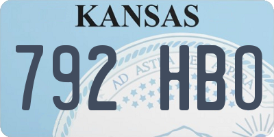 KS license plate 792HBO