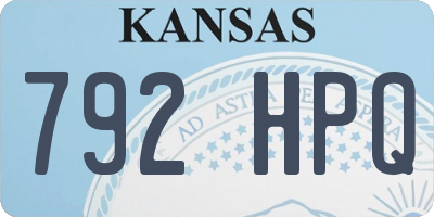 KS license plate 792HPQ