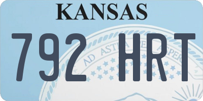 KS license plate 792HRT