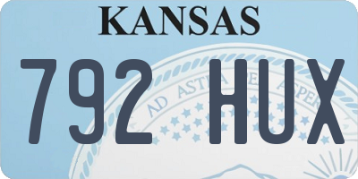 KS license plate 792HUX