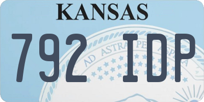 KS license plate 792IDP