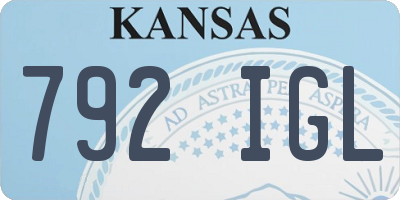 KS license plate 792IGL