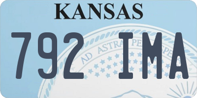 KS license plate 792IMA
