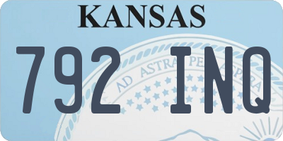 KS license plate 792INQ