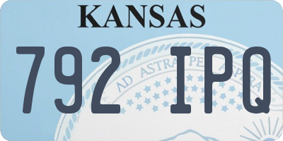 KS license plate 792IPQ