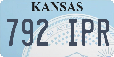 KS license plate 792IPR