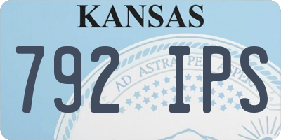 KS license plate 792IPS