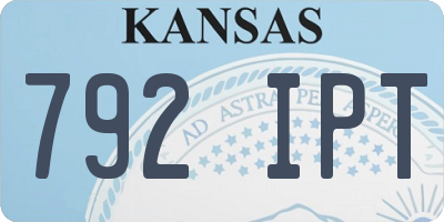 KS license plate 792IPT