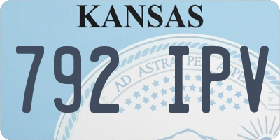 KS license plate 792IPV