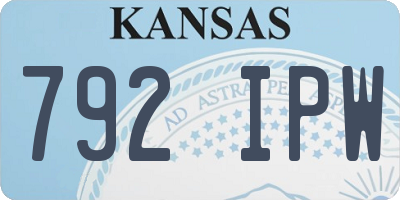 KS license plate 792IPW