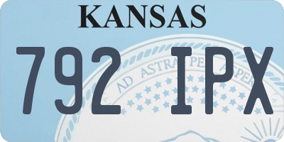 KS license plate 792IPX